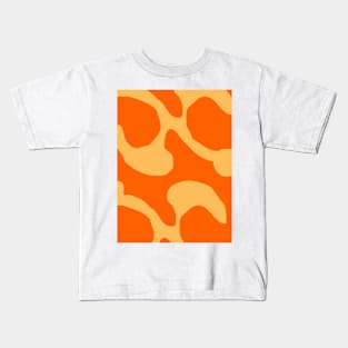 Abstract pattern orange swirl Kids T-Shirt